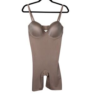 Spanx Womens Suit Your Fancy Mid Thigh Body‎ Suit Shapewear Size XL Nude